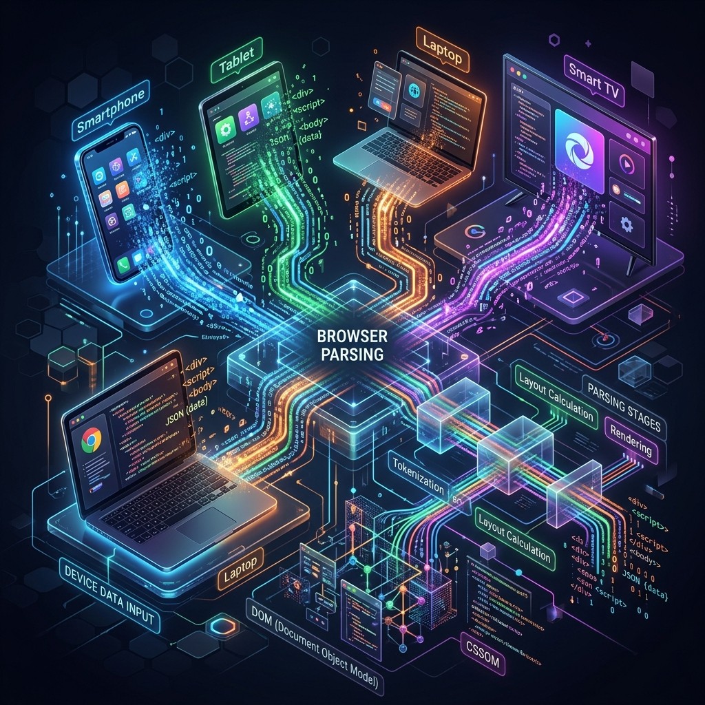 Device and browser parsing abstract visualization