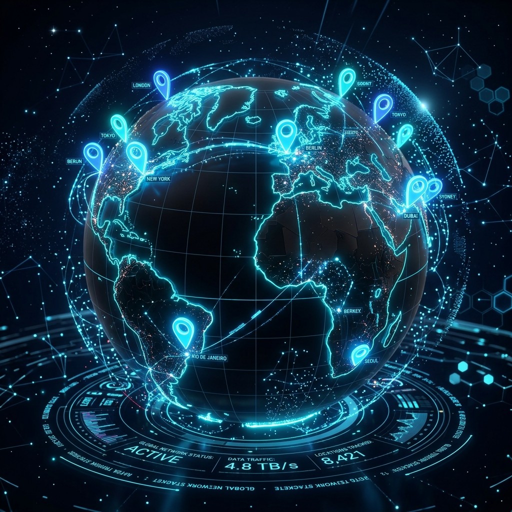 Global IP Geolocation Map