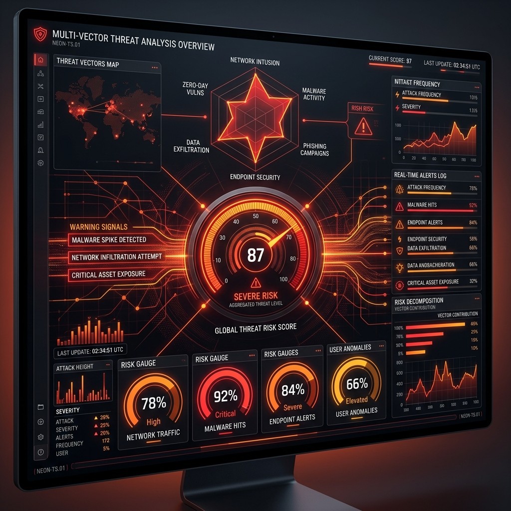 Multi-vector analysis abstract visualization
